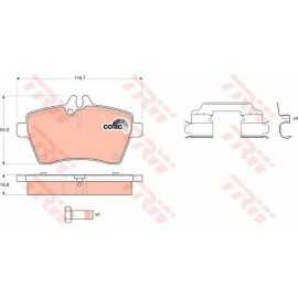 Σετ τακάκια εμπρός VECTOR VP1630