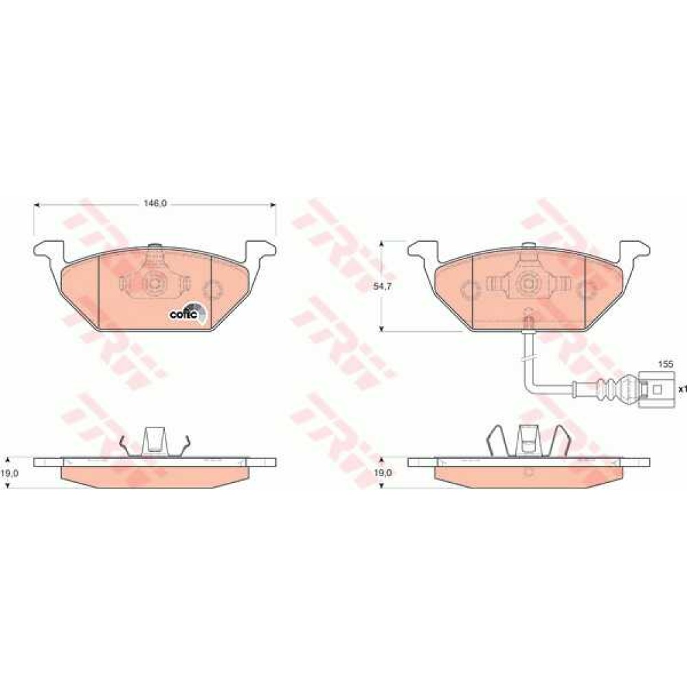 Σετ τακάκια εμπρός VECTOR VP1658