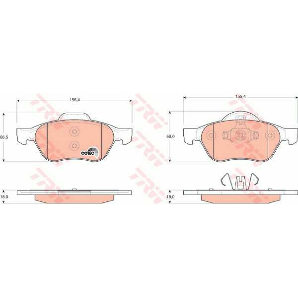 Σετ τακάκια εμπρός VECTOR VP1687