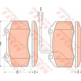 Σετ τακάκια εμπρός VECTOR VP1812