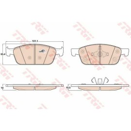 Σετ τακάκια εμπρός VECTOR VP2009