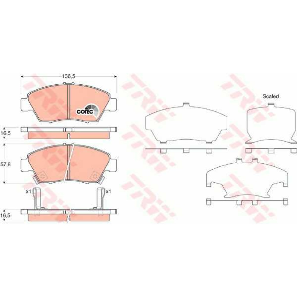 Σετ τακάκια εμπρός VECTOR VP3375