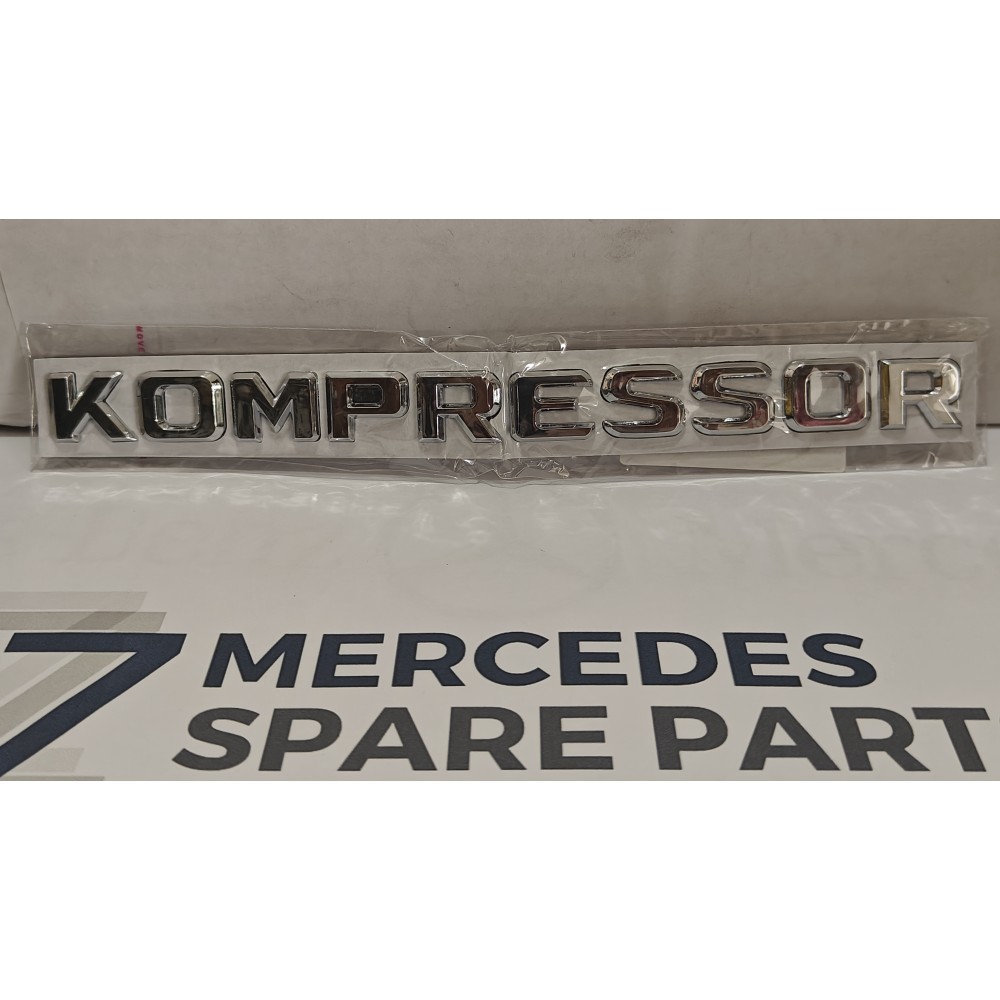 ΑΥΤΟΚΟΛΛΗΤΟ ΣΗΜΑ KOMPRESSOR (SILVER) ΦΤΕΡΟΥ/ΠΙΣΩ ΚΑΠΟ MERCEDES SLK CLK ML GL A B C E S Class CL55 SLK200 C180 CLC200